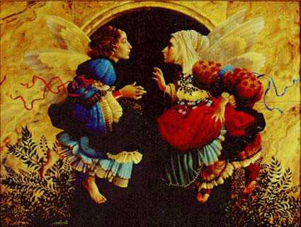 Two Angels Botticelli by James Christensen Pricing Limited Edition Print image