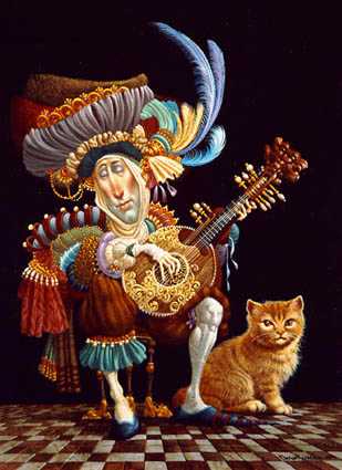 Serenade Orange Cat by James Christensen Pricing Limited Edition Print image