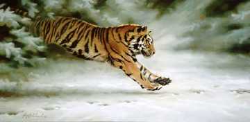 Siberian Pursui by Guy Coheleach Pricing Limited Edition Print image