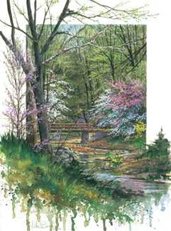 Spring Bridge by Luke Buck Pricing Limited Edition Print image