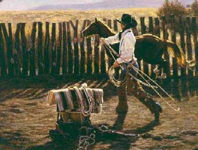 In Bronc Corral by Tim Cox Pricing Limited Edition Print image