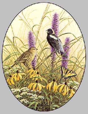 Prairie Pair Bobolinks by Larry Zach Pricing Limited Edition Print image