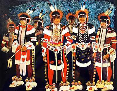 Crow Ind Trad Dancers by Kevin Red Star Pricing Limited Edition Print image