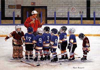 Hockey Talk by Patricia Bourque Pricing Limited Edition Print image