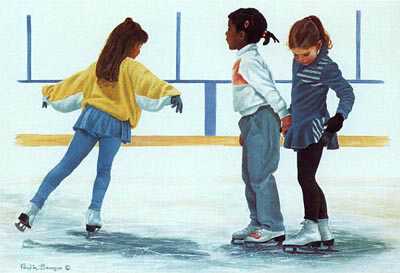 Skating Lesson by Patricia Bourque Pricing Limited Edition Print image