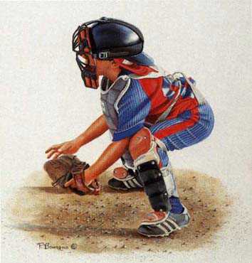 Little Leaguers Catchr by Patricia Bourque Pricing Limited Edition Print image