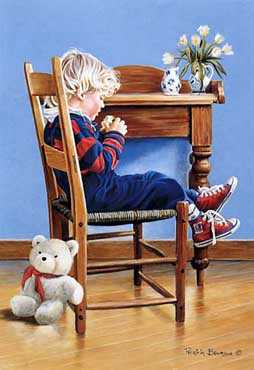 Snack Time With Teddy by Patricia Bourque Pricing Limited Edition Print image