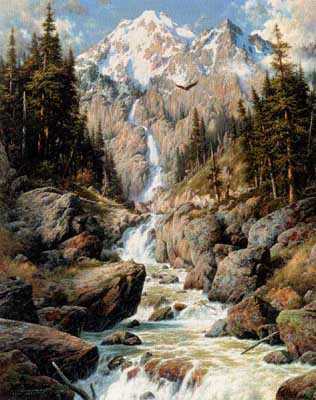 Majestic Cascade by Larry Dyke Pricing Limited Edition Print image