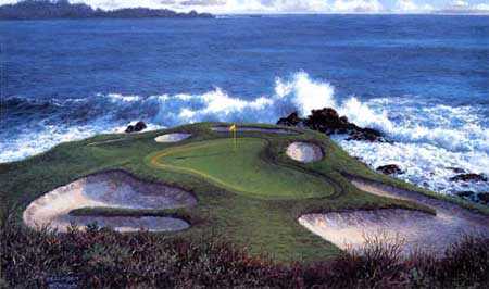7Th @ Pebble Beach by Larry Dyke Pricing Limited Edition Print image