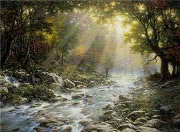 River Of Light Uncnvs by Larry Dyke Pricing Limited Edition Print image