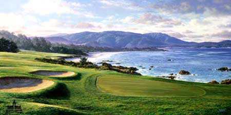 Pebble Beach by Larry Dyke Pricing Limited Edition Print image