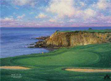8Th @ Pebble Beach by Larry Dyke Pricing Limited Edition Print image