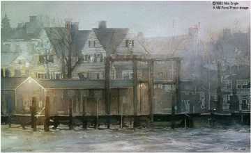 Wharf Lights by Nita Engle Pricing Limited Edition Print image