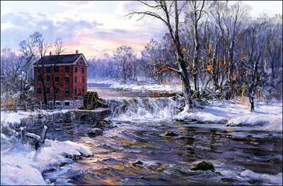 Down Old Mill Stream by Charles Vickery Pricing Limited Edition Print image