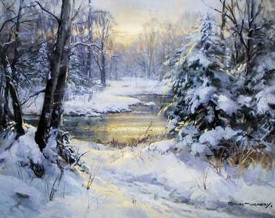 First Snowfall by Charles Vickery Pricing Limited Edition Print image