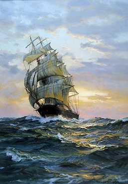 Golden Seas by Charles Vickery Pricing Limited Edition Print image
