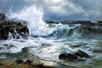 Moonlight & Surf by Charles Vickery Pricing Limited Edition Print image