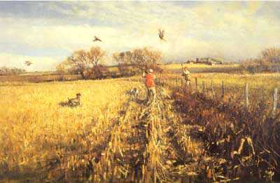 Fencerow Pheasants by Robert Abbett Pricing Limited Edition Print image