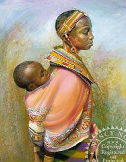 Samburu Woman Baby by Nancy Noel Pricing Limited Edition Print image