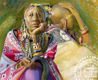Two Masai Women by Nancy Noel Pricing Limited Edition Print image