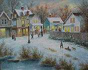Evening Shoppers by Dennis Patrick Lewan Pricing Limited Edition Print image