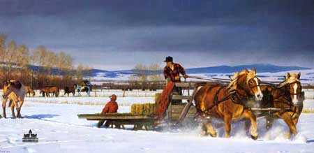 Winter Chores by Nancy Glazier Pricing Limited Edition Print image