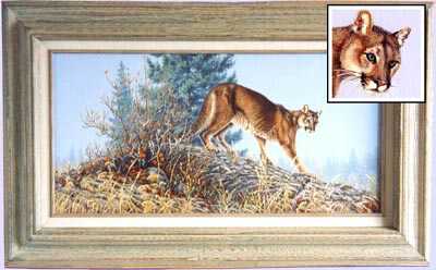 Mountain Cougar by Joan Sharrock Pricing Limited Edition Print image