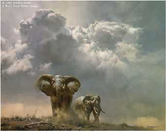 African Rain Eleph by Donald Grant Pricing Limited Edition Print image