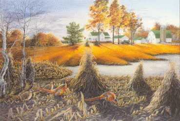 Farm Pond Pheasants by Donald Blakney Pricing Limited Edition Print image