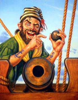 Left Pirate Gunner by Don Maitz Pricing Limited Edition Print image