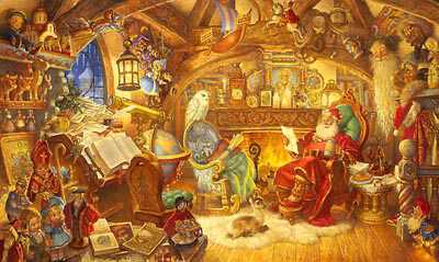 St Nick In Study by Scott Gustafson Pricing Limited Edition Print image