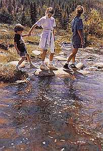 Stepping Stones by Steve Hanks Pricing Limited Edition Print image