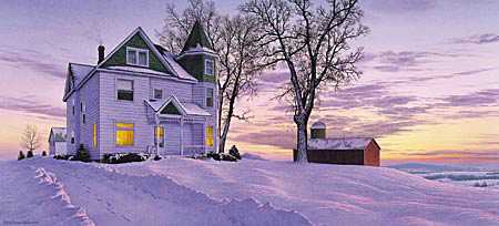 Home Dusk Hilltop by Steven R Kozar Pricing Limited Edition Print image