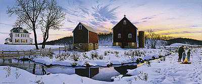 Winter Evening Refl by Steven R Kozar Pricing Limited Edition Print image