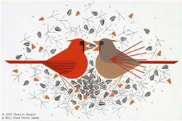 Cardinal Courtship by Charles Harper Pricing Limited Edition Print image