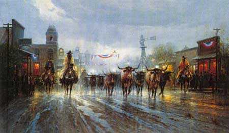Cowboys Payday by G Harvey Pricing Limited Edition Print image