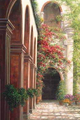 Courtyard Garden by Jack Terry Pricing Limited Edition Print image