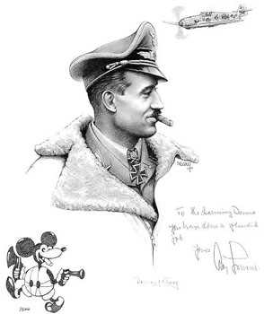 Gen Adolf Galland by Donna J Neary Pricing Limited Edition Print image