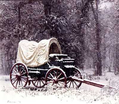 Chuck Wagon In Snow by James Bama Pricing Limited Edition Print image