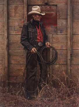 Slim Warren Old Cowboy by James Bama Pricing Limited Edition Print image