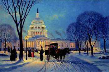 A Winters Eve On Hill by John Barber Pricing Limited Edition Print image