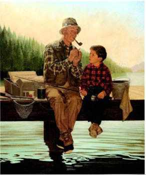 Fishing Lesson by Brent Benger Pricing Limited Edition Print image
