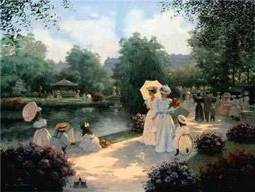 A Stroll In Park by Christa Kieffer Pricing Limited Edition Print image