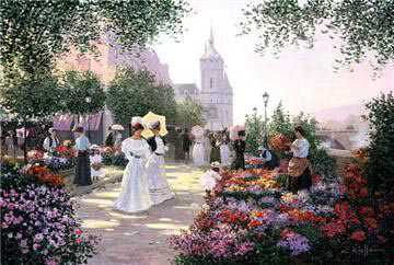 Flower Mkt Seine by Christa Kieffer Pricing Limited Edition Print image