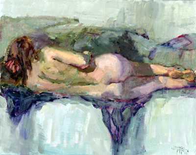 Reclining Nude by Linda Tippetts Pricing Limited Edition Print image
