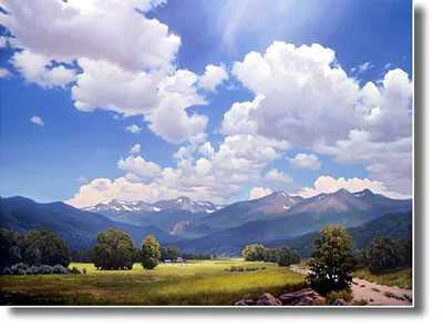 Green Pastures Mtns by John Cogan Pricing Limited Edition Print image
