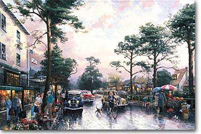 Carmel Ocean Ave by Thomas Kinkade Pricing Limited Edition Print image