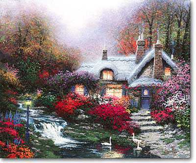 Eve Swanbrk Cot by Thomas Kinkade Pricing Limited Edition Print image