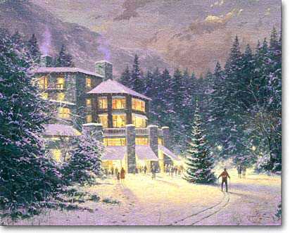 Christmas Ahwahnee by Thomas Kinkade Pricing Limited Edition Print image