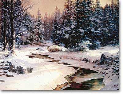 Winters End by Thomas Kinkade Pricing Limited Edition Print image